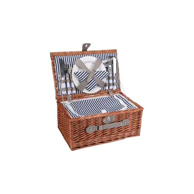 4-Person Wicker Picnic Basket