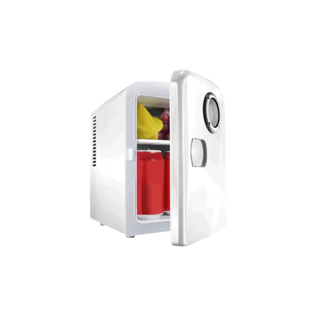 6 Can Mini-Fridge With Built In Bluetooth Speaker